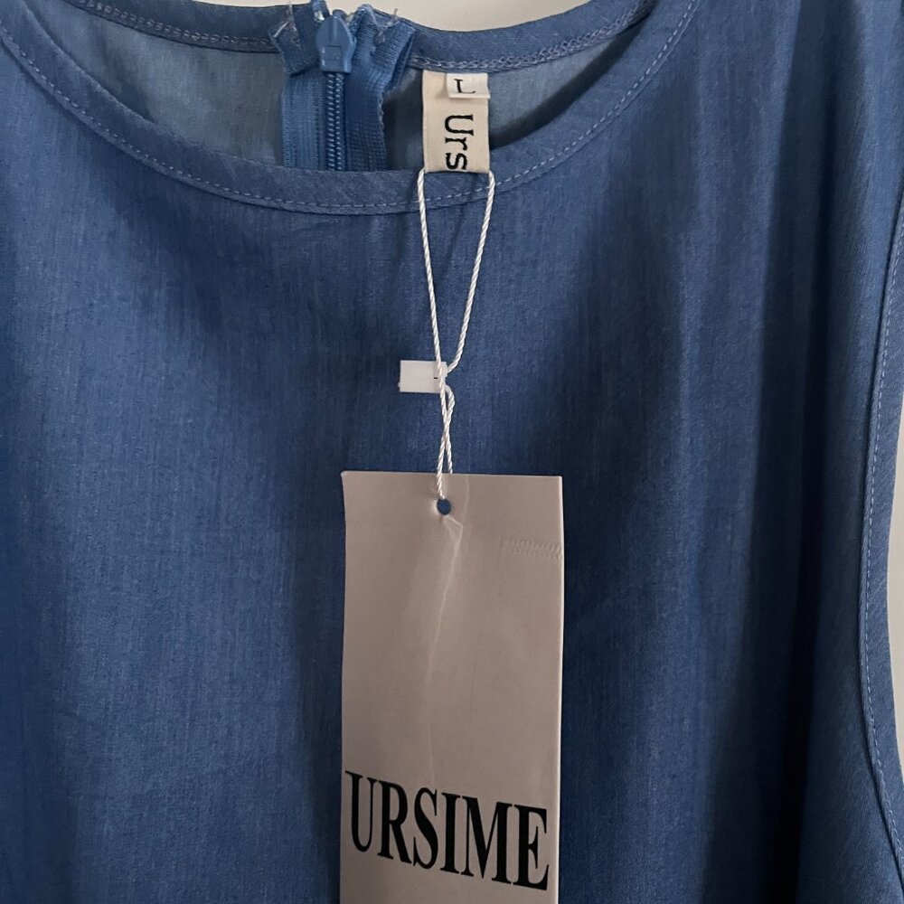 Ursime Blue Sleeveless Jumpsuit - Picture 2 of 2